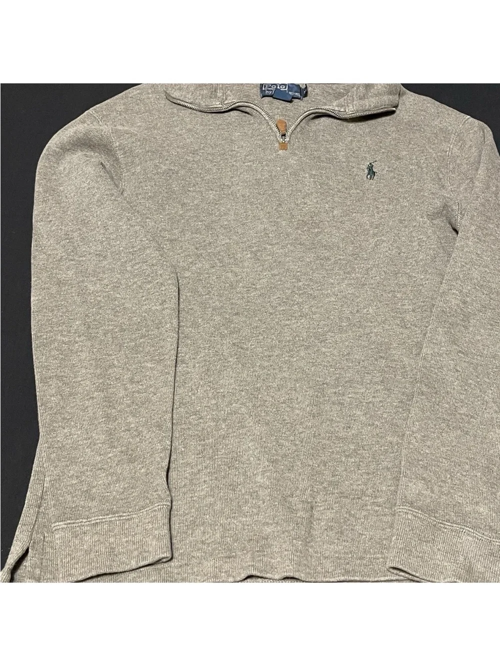 Polo Ralph Lauren Men's Gray Quarter-zip Pullover Sweatshirt Size M #golfwear